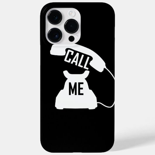 Bel me  telefoon Zwart-wit Case-Mate iPhone Case (Achterkant)