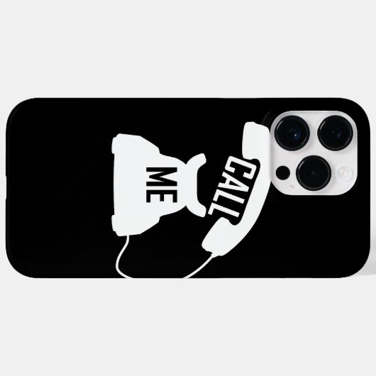 Bel me  telefoon Zwart-wit Case-Mate iPhone Case (Achterkant (horizontaal))