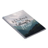 Bel me thuis | Uitzicht van bergen Notitieboek (Rechterzijde)