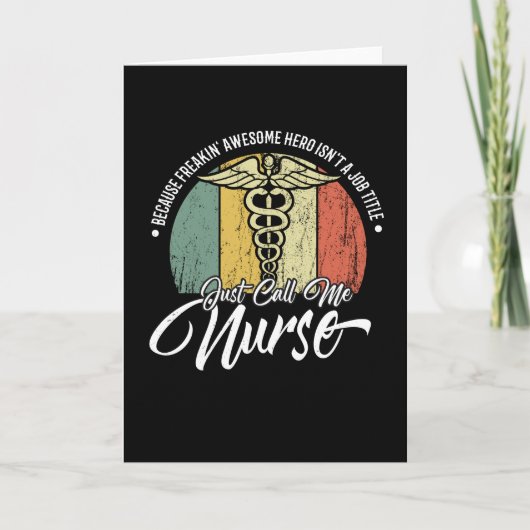 Bel me verpleegster omdat Superhero geen functieti Kaart (Voorkant)