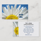 Bel me Visitekaartjes aangepaste Daisy Flowers (Voorkant / Achterkant)