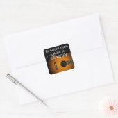 Bel me voor Guitar Lessons Promociers Vierkante Sticker (Envelop)