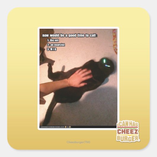 Bel MIB Vierkante Sticker (Voorkant)