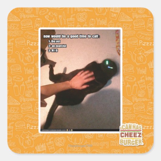 Bel MIB Vierkante Sticker (Voorkant)