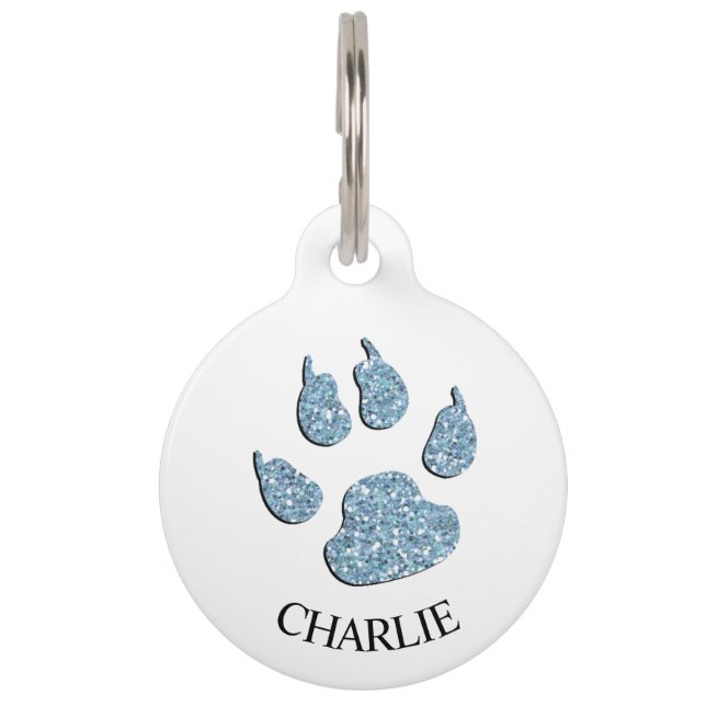 Bel mijn moeder - Blue Alert hondenpenning bericht Huisdierpenning (Voorkant)