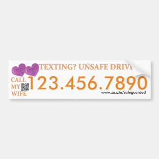 Bel mijn vrouw - Sms'en op Safedriving LifeSaver B Bumpersticker
