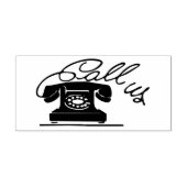 "Bel ons" Retro Telefoon Rubber Art Stamp Rubberstempel (Afrduk)