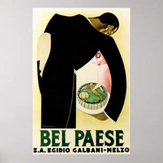 BEL PAESE FORMAGGIO Italiaans kaasvoer Poster