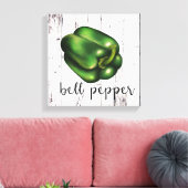 BEL PEPPER Wit Houten Rustieke Boerderij Keuken Canvas Afdruk (Insitu (Woonkamer))