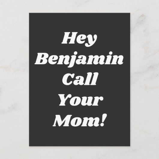 Bel uw mam Quote Funny Gag Gift Personated Briefkaart (Voorkant)