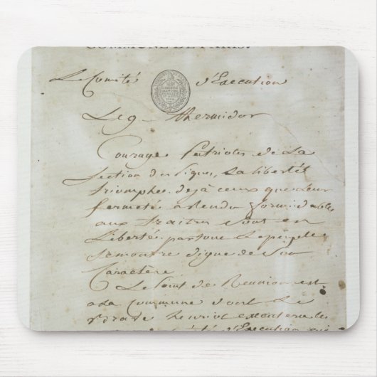 Bel van Maximilien de Robespierre Muismat (Voorkant)