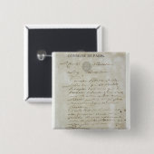Bel van Maximilien de Robespierre Vierkante Button 5,1 Cm (Voorkant /achterkant)