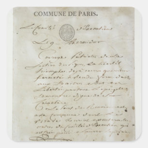 Bel van Maximilien de Robespierre Vierkante Sticker