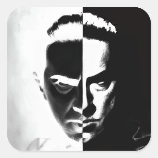Bela Black & White Vierkante Sticker