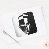 Bela Black & White Vierkante Sticker (Envelop)
