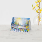 Bela Brown Komt allen getrouw Kaart (Gele Bloem)