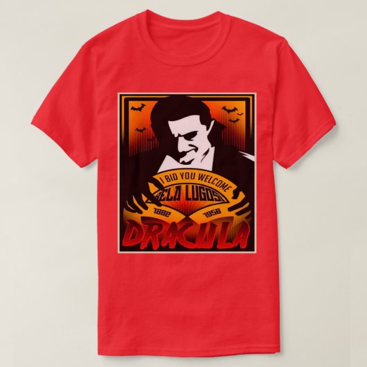 Bela Lugosi fan kunst geschenken T-shirt (Design voorkant)