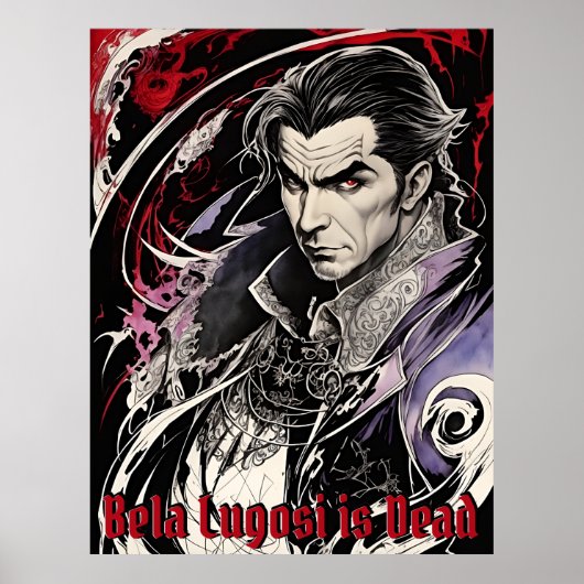 Bela Lugosi is dood - prachtige retro kunst Poster (Voorkant)