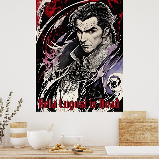 Bela Lugosi is dood - prachtige retro kunst Poster (Keuken)