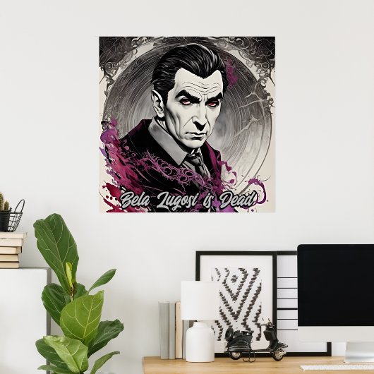 Bela Lugosi is dood - Retro Art Poster (Thuiskantoor)