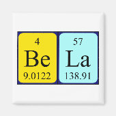 Bela periodieke tabelnaam magneet (Voorkant)