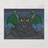 Bela Vampire Cat Gothic Fantasy Art Briefkaart (Voorkant)
