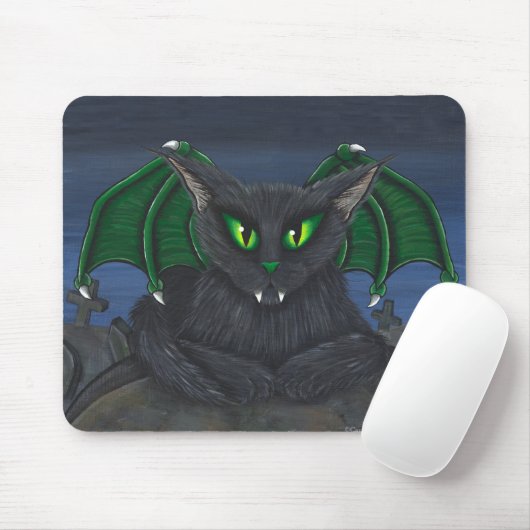 Bela Vampire Cat Gothic Fantasy Art Mousepad Muismat (Met muis)