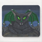 Bela Vampire Cat Gothic Fantasy Art Mousepad Muismat (Voorkant)
