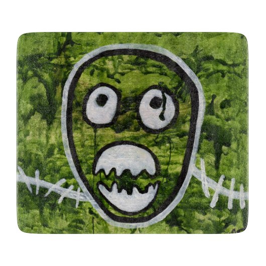 Belabberde Pete Skull Monster Orig Art Scherpe Snijplank (Voorkant)