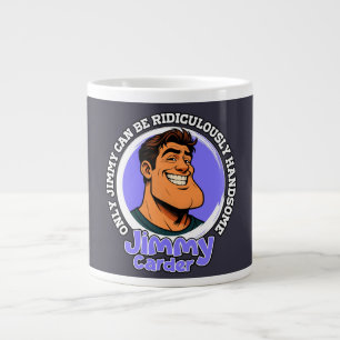 Belachelijk Knappe Man Pop Art Speciale Twee-Tons Grote Koffiekop