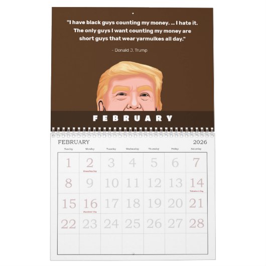 Belachelijke citaten van Donald Trump Kalender (Feb 2026)