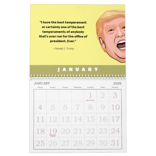 Belachelijke citaten van Donald Trump Kalender (Jan 2026)