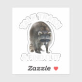 Belachelijke Wasbeer & Wasbeer Kleding Praten Prul Sticker (Vel)