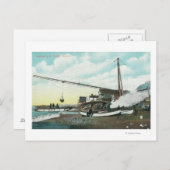 Belading Barge voor SeaNome, AK Briefkaart (Voorkant / Achterkant)