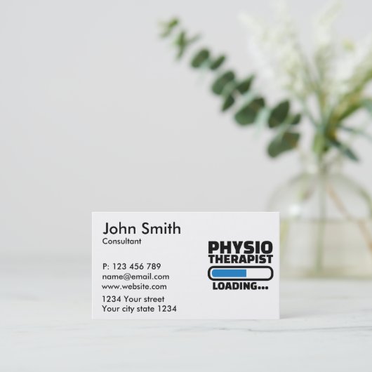 Belading fysiotherapeut visitekaartje (Staand voorkant)