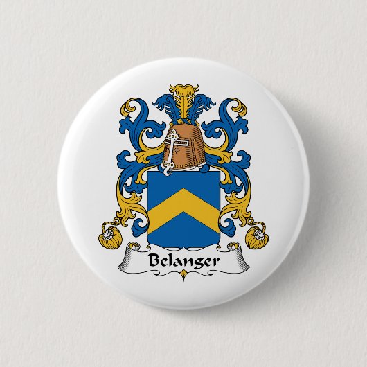 Belanger Family Crest Ronde Button 5,7 Cm (Voorkant)