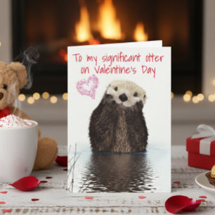 Belangrijk ander otter-Valentijnsdag Kaart