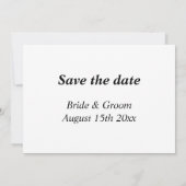 Belangrijk bewaar de datum bruiloft herinneringska save the date (Achterkant)