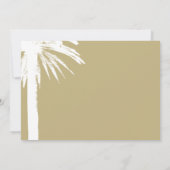 Belangrijk bewaar de datum palm strand trouwkaarte save the date (Achterkant)