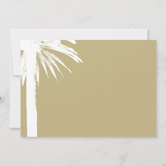 Belangrijk bewaar de datum palm strand trouwkaarte save the date (Achterkant)