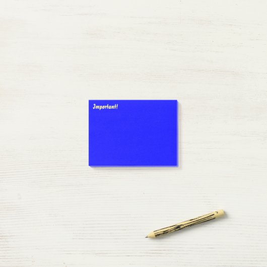 Belangrijk Deep Blue Post-it® Notes (Op bureau)