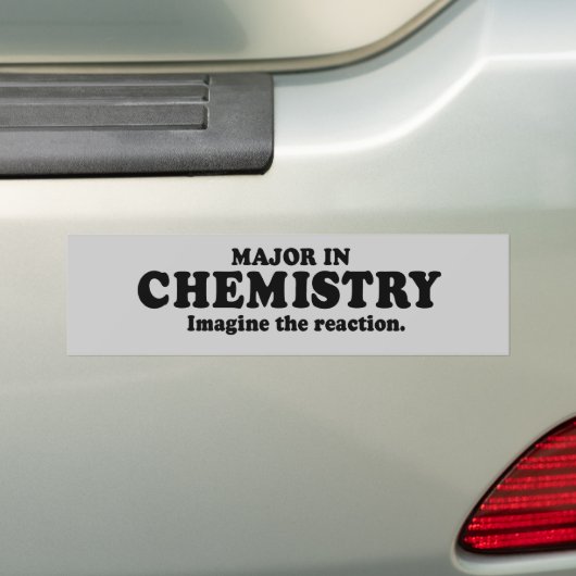 BELANGRIJK IN CHEMISTRIE - BEELD DE REACTIE T-shir Bumpersticker (Op auto)