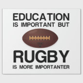 BELANGRIJK ONDERWIJS VOOR HET BELANG VAN RUGBY CADEAUPAPIER (Vlak)
