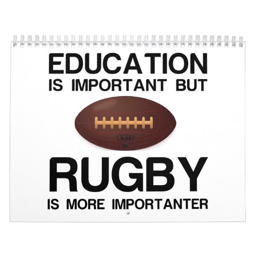 BELANGRIJK ONDERWIJS VOOR HET BELANG VAN RUGBY KALENDER (Hoes)