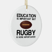 BELANGRIJK ONDERWIJS VOOR HET BELANG VAN RUGBY KERAMISCH ORNAMENT (Rechts)