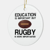 BELANGRIJK ONDERWIJS VOOR HET BELANG VAN RUGBY KERAMISCH ORNAMENT (Links)