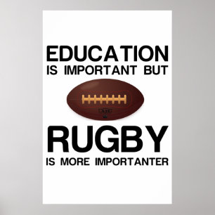 BELANGRIJK ONDERWIJS VOOR HET BELANG VAN RUGBY POSTER