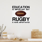 BELANGRIJK ONDERWIJS VOOR HET BELANG VAN RUGBY POSTER (Keuken)