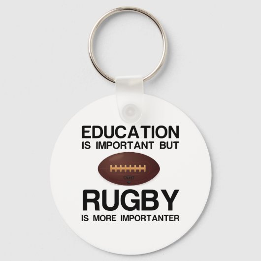 BELANGRIJK ONDERWIJS VOOR HET BELANG VAN RUGBY SLEUTELHANGER (Voorkant)