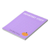 Belangrijk spul Cute Halloween Pumpkin Herfst Paar Notitieblok (Linkerzijde)